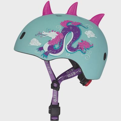 Micro PC helm Deluxe - kinderhelm - wasbare fleece voering - goede luchtcirculatie - 3D Draak
