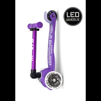 Micro Step Mini inklapbare kinderstep – LED paars