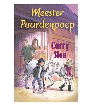 Meester Paardenpoep - kinderen lopen met een pony in de paardenstal