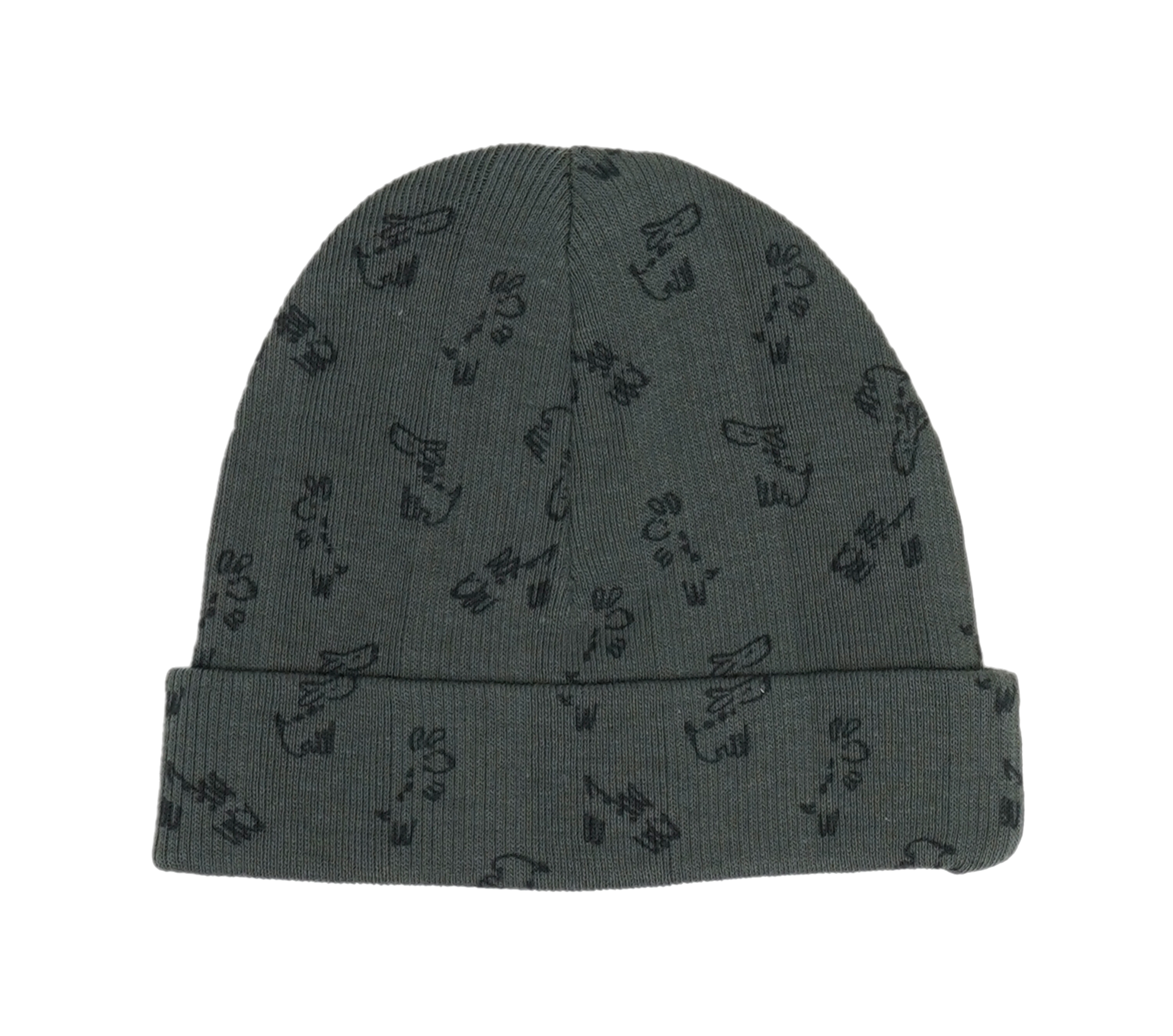 hat Dark Green print