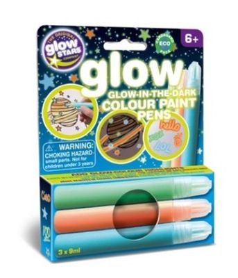 Brainstorm Glow in the Dark Kleurpennen – Set van 3

