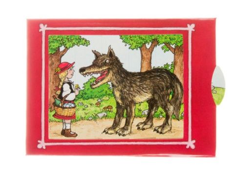 Bewegende kaart, Roodkapje foei wolf rood #SM58 (HZT)