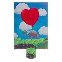 Bewegende kaart, olifant aan hart ballon 'happy birthday' #JH131