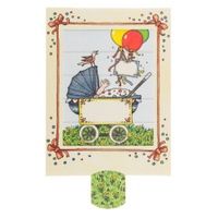 Bewegende kaart, kinderwagen met ballonnen #SM138
