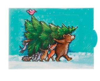 Bewegende kaart, kerstboom versieren
