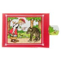 Bewegende kaart, Roodkapje foei wolf rood #SM58 (HZT)