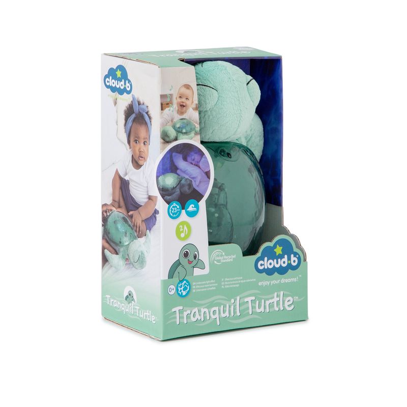 Cloud-B – groene knuffelschildpad met nachtlampje en geluid