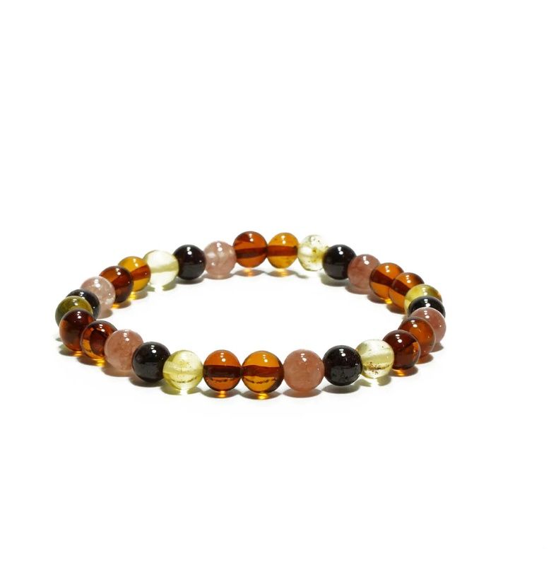 Mahina La Hope Amber armband voor mama – barnsteen met zonnesteen, granaat &amp; citrien