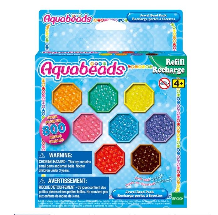 Aquabeads knutselset navulling – juweelparels 8 kleuren