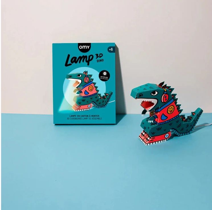 OMY 3D lamp Dino – creatieve bouwset met LED  verlichting