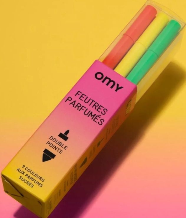 OMY 9 neon viltstiften dubbelzijdig