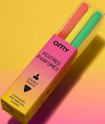 OMY 9 neon viltstiften dubbelzijdig
