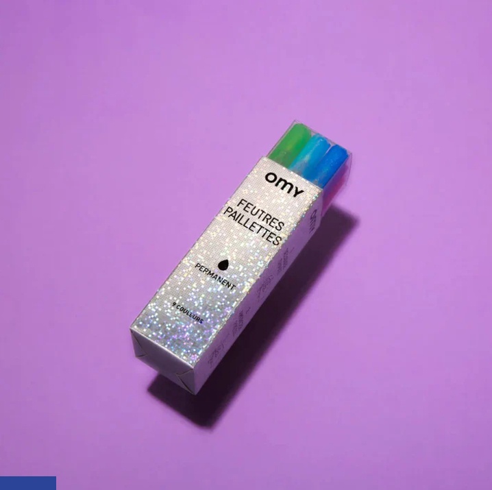 OMY 9 glitter viltstiften