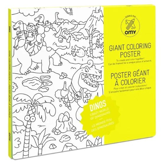 OMY gigantische kleurposter Dinos – 100 x 70 cm