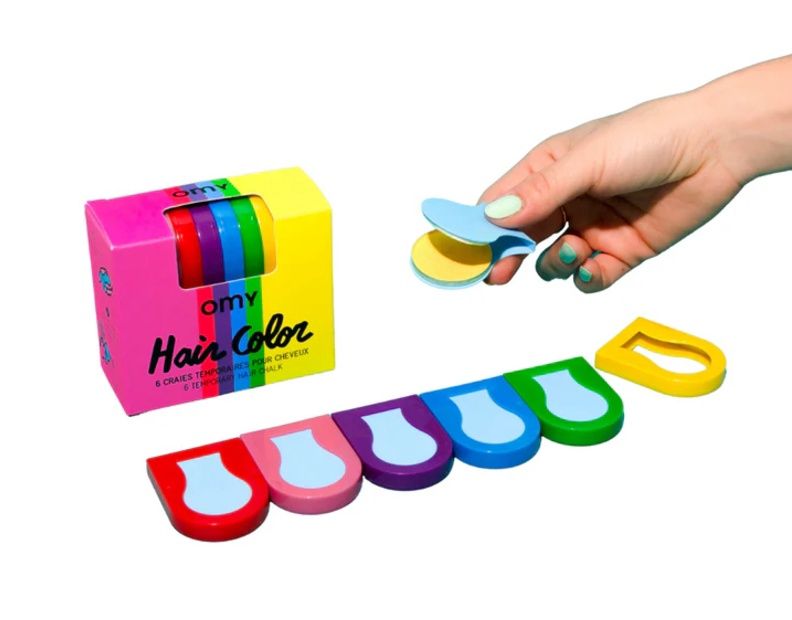 OMY tijdelijke haarkrijt – set van 6 kleuren