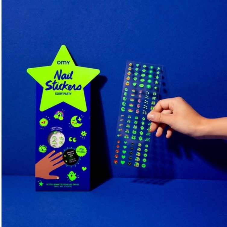 OMY glow in the dark nagelstickers – 200 stuks