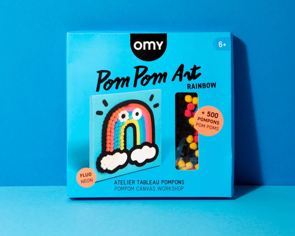 OMY Pom Pom Art - Regenboog workshop met 500 pompons