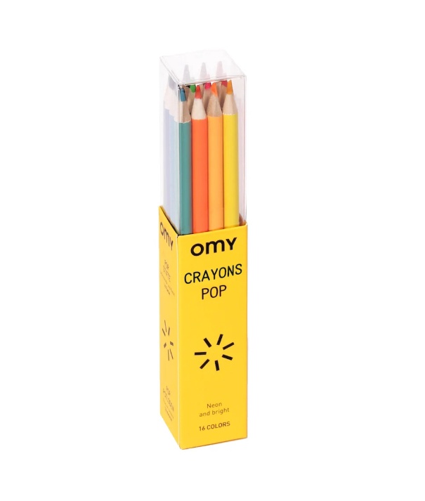 OMY kleurpotloden - set van 16 neon en glanzende kleuren