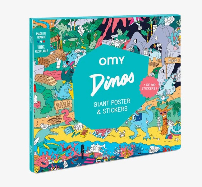 OMY poster & stickers - Dinos