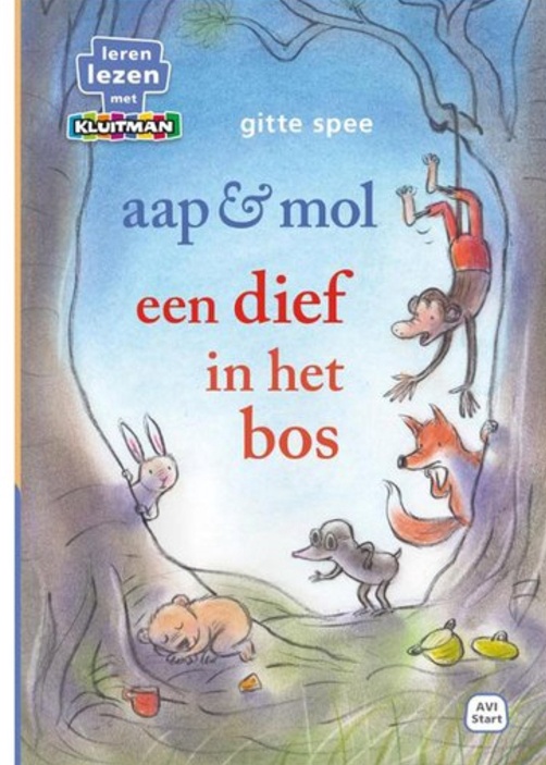 Leren lezen met Kluitman - aap & mol. een dief in het bos