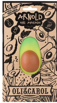 Oli &amp; Carol bijtspeeltje Arnold the Avocado – natuurlijk rubber bad- en bijtspeelgoed

