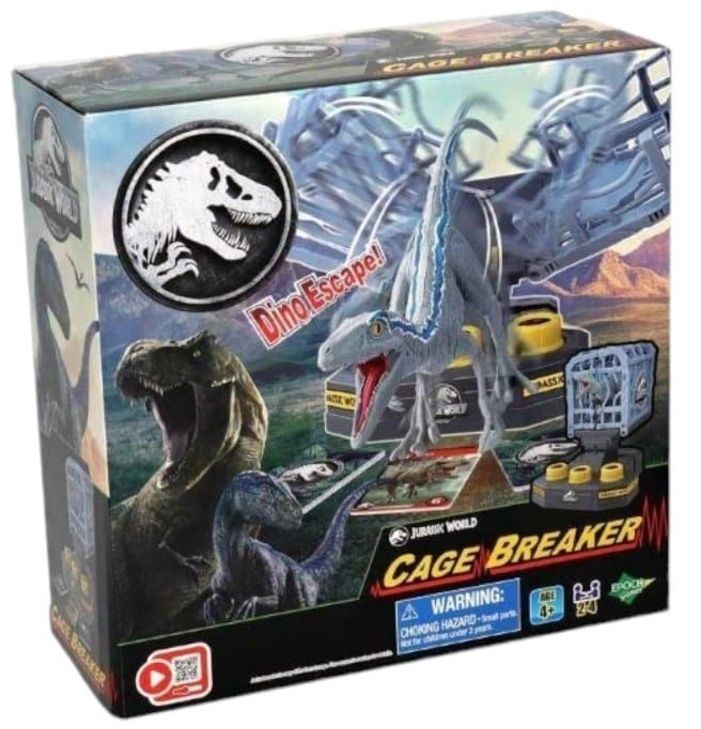 Epoch Games Jurassic World Cage Breaker – bordspel met Velociraptor vanaf 4 jaar