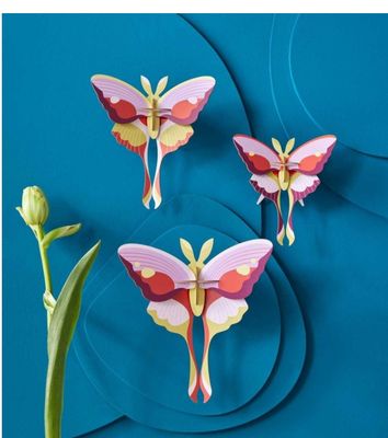 Studio ROOF Reuzenvlinders – Lilac Comet – Set van 3