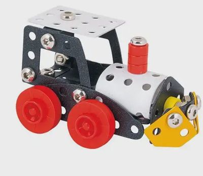 Alexander Toys Constructor stoomtrein 74-delige bouwset in elkaar gezet – STEM speelgoed