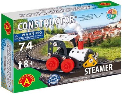 Alexander Toys Constructor stoomtrein 74-delige bouwset – STEM speelgoed