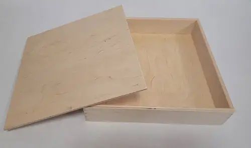 Alexander Toys houten speelbak met deksel – 25x25x5 cm
