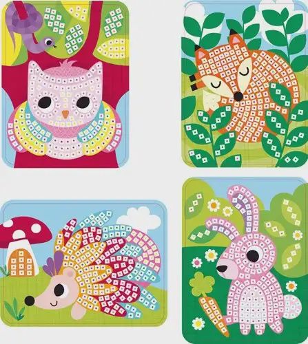 APLI mozaïekspel dieren – schuimrubber stickers