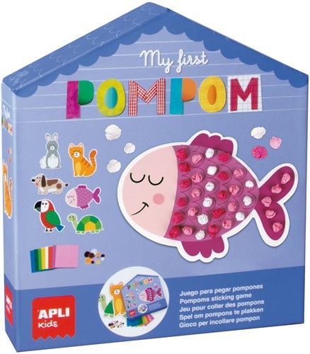 APLI knutselset pompons – Mijn eerste plakkunst