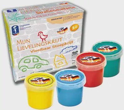 Feuchtmann vloeibaar stoepkrijt kinderen – 4x100g

