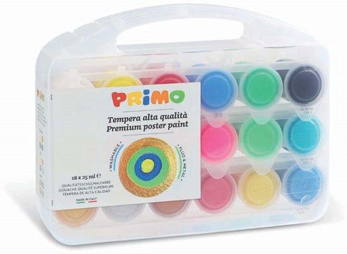 PRIMO - Plakkaatverf Metal+Fluo (18x25ml) in koffer