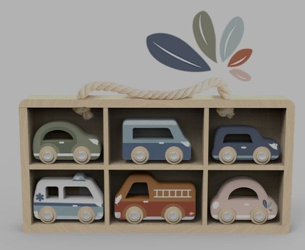 Speedy Monkey Koffer Display met 6 Auto’s