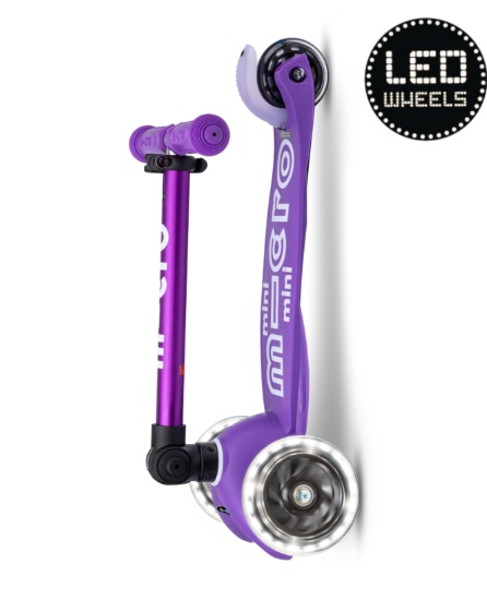 Micro Step Mini inklapbare kinderstep - LED paars