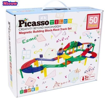 Picasso Tiles Magnetic Racebaan 50-delig – magnetisch speelgoed


