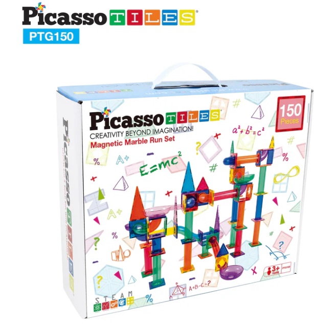 Picasso Tiles Knikkerbaan 150-delig magnetisch speelgoed