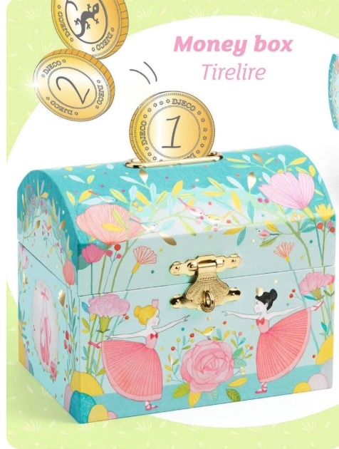 Djeco houten spaarpot Ballerina