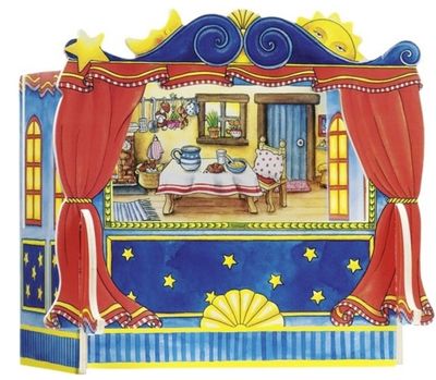 Goki Vingerpoppen Theater – houten speeltheater voor poppenspel