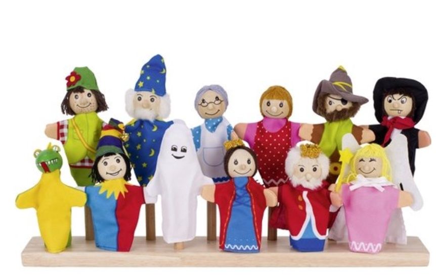 Goki Vingerpoppen – set van 12 stuks (10–13 cm) poppenspel speelgoed