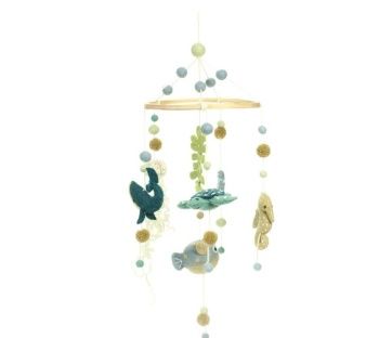 Sjaal met Verhaal Mobiel Sealife – Viltdecoratie Oceaandieren