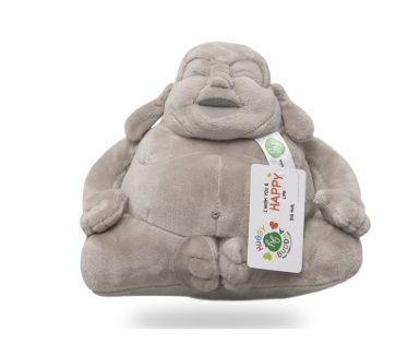Huggy Buddha – grijze Buddha knuffel

