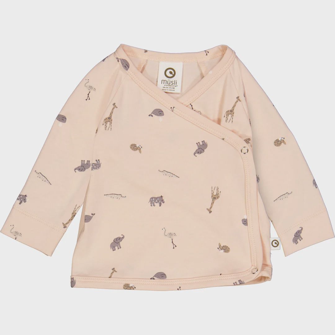 Müsli overslagshirt Mini Me Sleepy – Peony biologisch katoen newborn