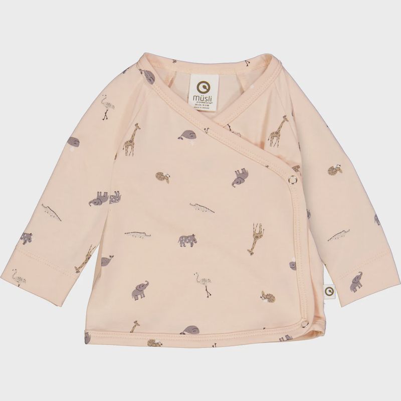 Müsli overslagshirt Mini Me Sleepy – Peony biologisch katoen newborn
