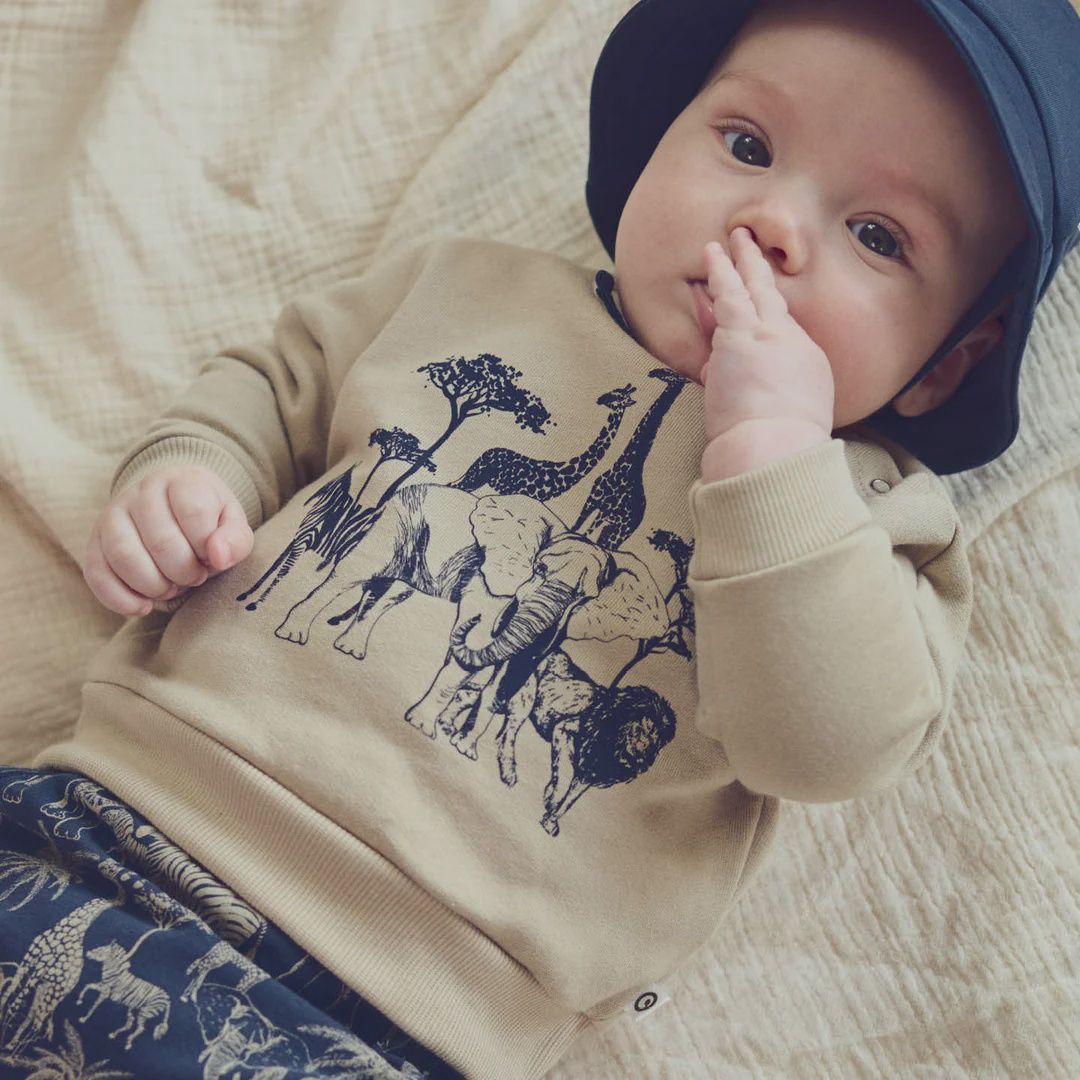 Müsli trui Safari – sweatshirt biologisch katoen dierenprint