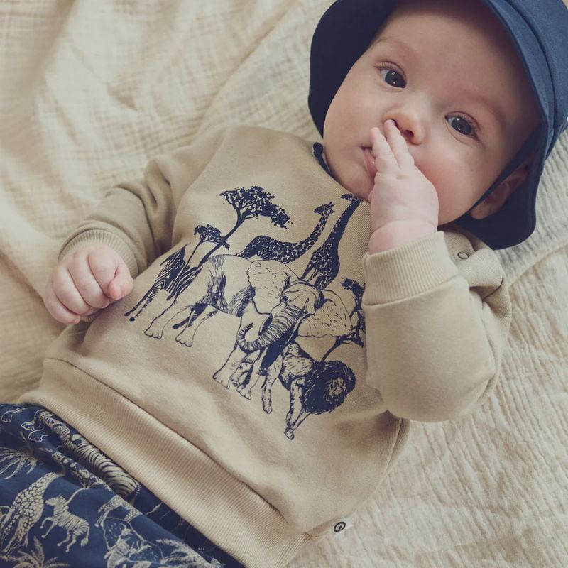 Müsli trui Safari – sweatshirt biologisch katoen dierenprint
