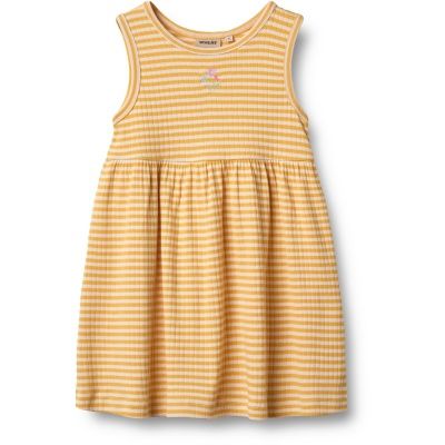 Meisjesjurk geborduurd – Wheat Martha – jersey jurk biologisch katoen
