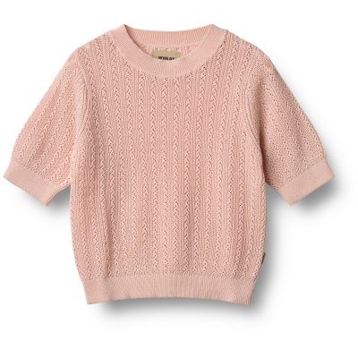 Meisjesshirt gebreid – Wheat Alva – korte mouw top biologisch katoen