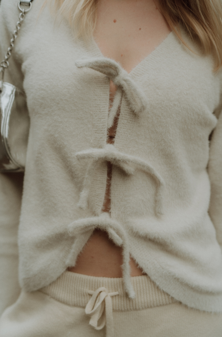 Wolvie Bowie Cardigan Silver dames